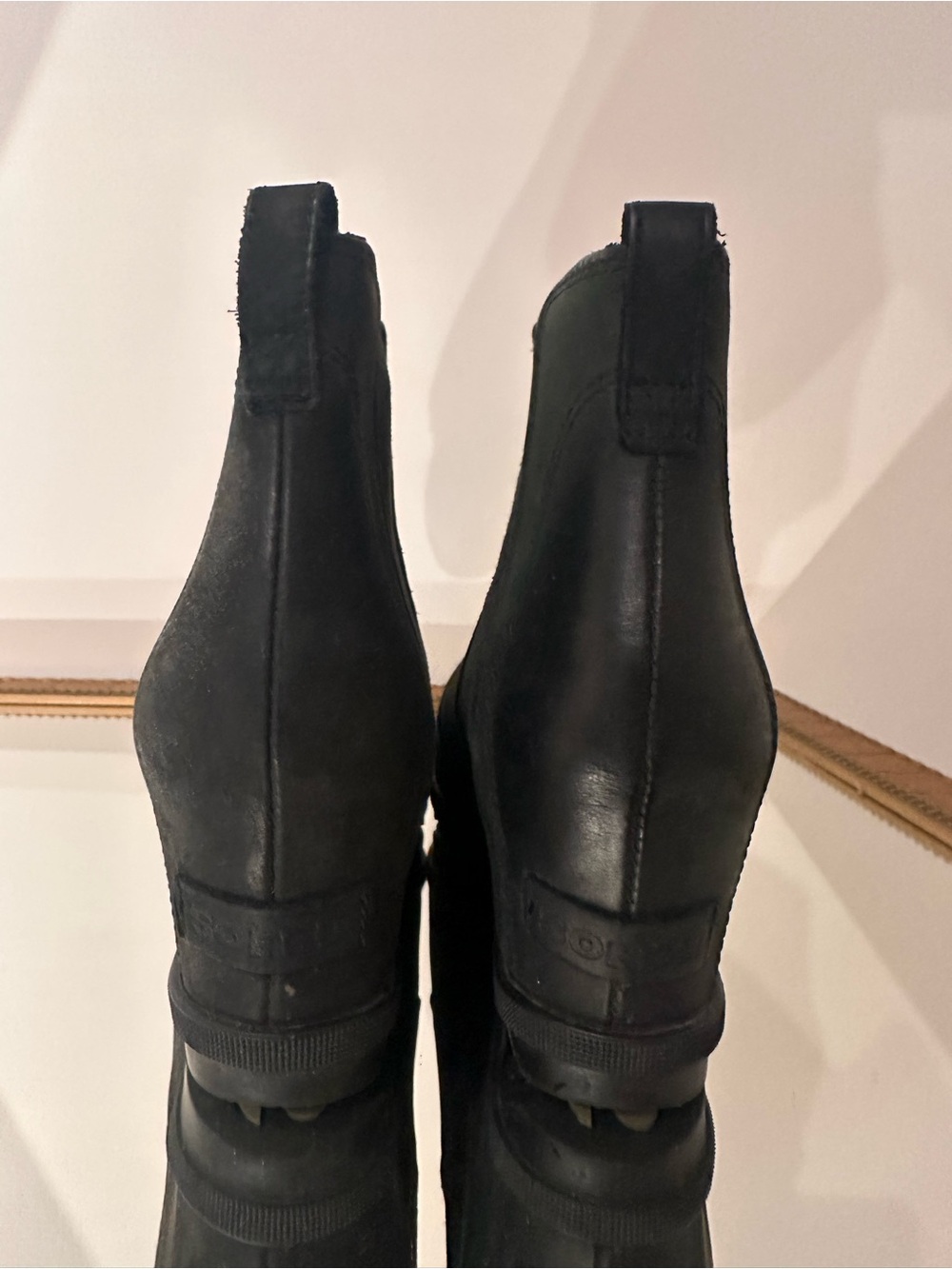 Sorel Black Chelsea Wedge Boots - Picture 3 of 5